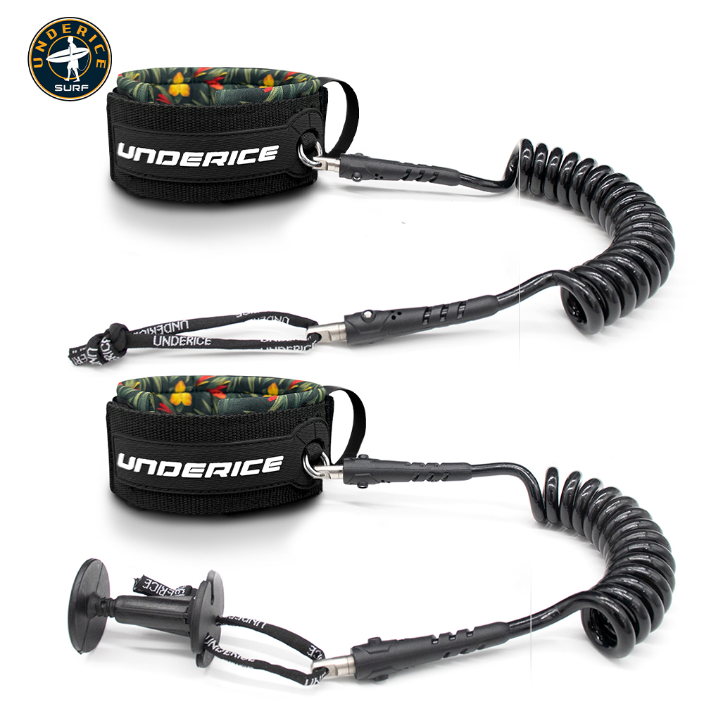 Stand Up Paddle Leash - TPU Surfbrett-Leash, verstellbare Spiral-Leash, Bodyboard-Sicherheitsleine, SUP-Feder-Handgelenkschlaufe,