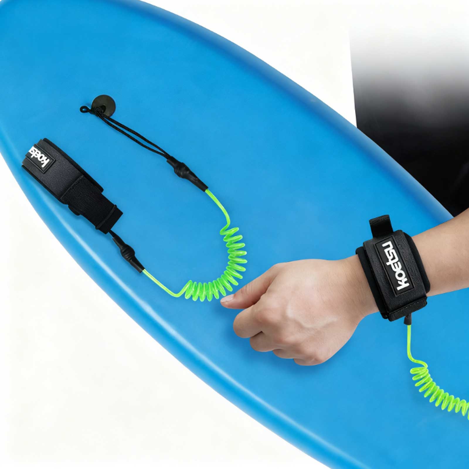 Stand Up Paddle Leash - Gewickelte Bodyboarding-Leash aus TPU-Material, starke Schnur,
