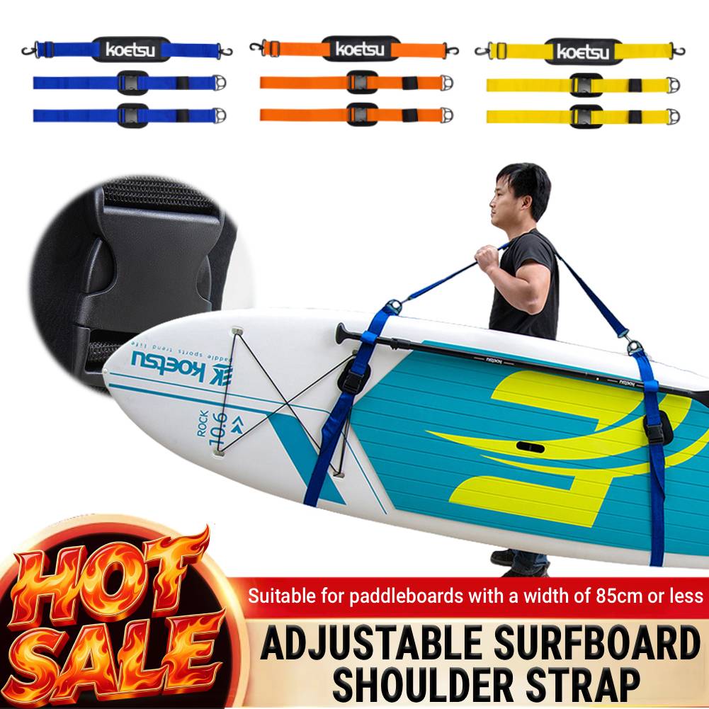Stand Up Paddle Leash - Verstellbarer Schultergurt für Surfbretter, Tragegurt für